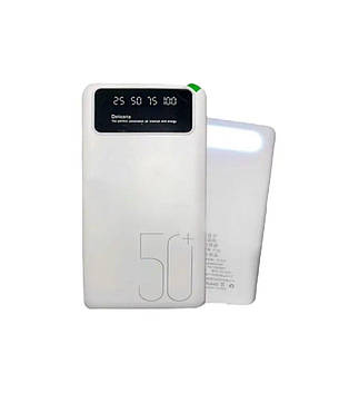 Зарядний пристрій Power Bank Viaking N5 50000 mAh. повербанк з дисплеєм і ліхтариком, фото 3