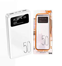 Зарядний пристрій Power Bank Viaking N5 50000 mAh. повербанк з дисплеєм і ліхтариком, фото 5