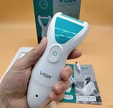 Електрична пемза для ніг із 2 насадками, від USB, VGR V-812/Акумуляторна пемза для п'ят/Електропемза, фото 5