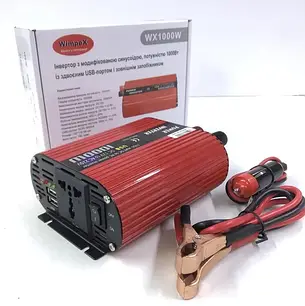 Автоінвертор перетворювач напруги Wimpex 12V-220V, фото 3