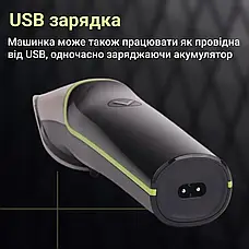 Машинка для стриження волосся акумуляторна 5 Вт тример для бороди VGR V-191, фото 5
