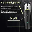 Машинка для стриження волосся акумуляторна 5 Вт тример для бороди VGR V-191, фото 7