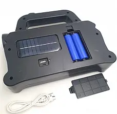 Ліхтар акумуляторний Hurry Bolt HB-6169 із сонячною батареєю і функцією PowerBank, фото 3