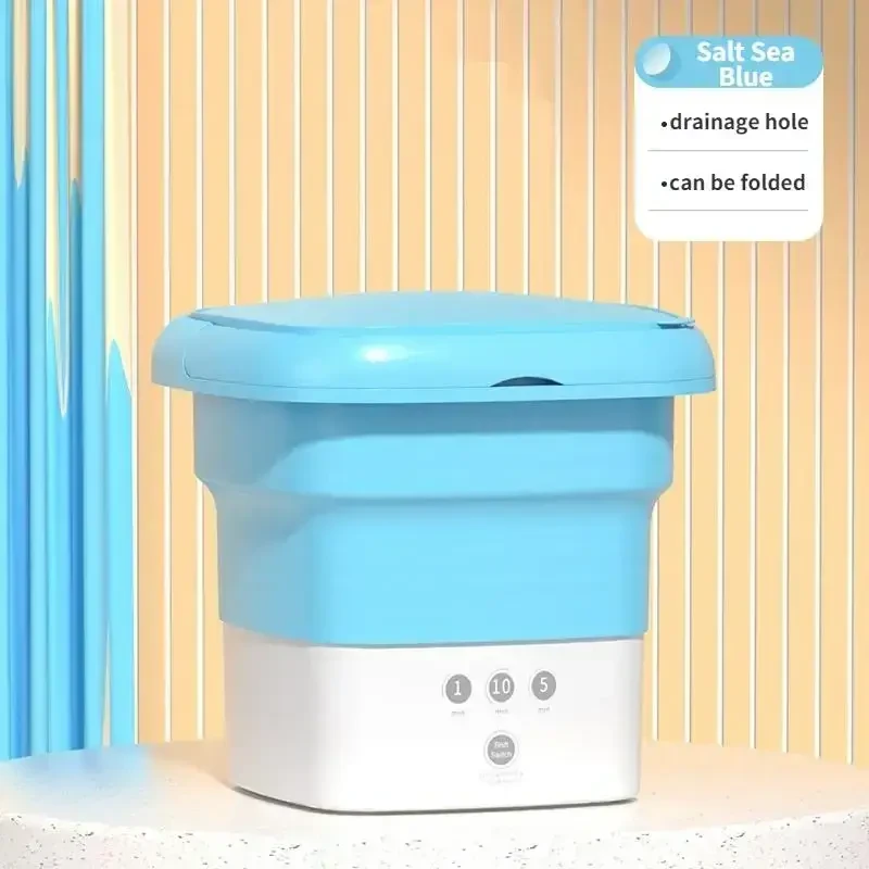 Складана міністиральна машина СИНЯЯ переносна до 2,5 кг Folding Washing Machine Пральна машина