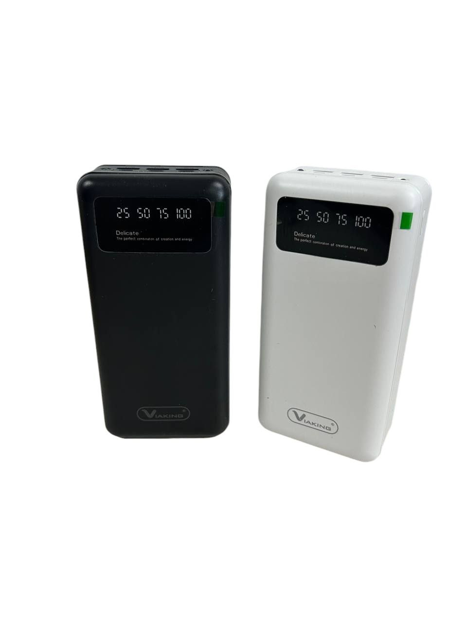 Повербанк power bank Viaking 50000 mAh YM-500 Ліхтар 4 USB-порти, дисплей, Powerbank Чорний
