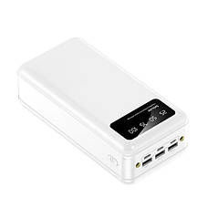 Великий power bank 50000 mAh YM-500 3 USB Type-C з ліхтариком Білий, фото 3