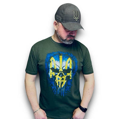 Футболка чоловіча "Каратель" хакі/ Punisher