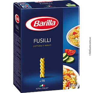 Макарони твердих сортів Barilla «Fusilli» n. 98, (італійські макарони барилла спіраль) 500 гр.