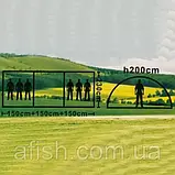 4-х місний 2- кімнатний намет 2 входи двошаровий хакі, фото 7