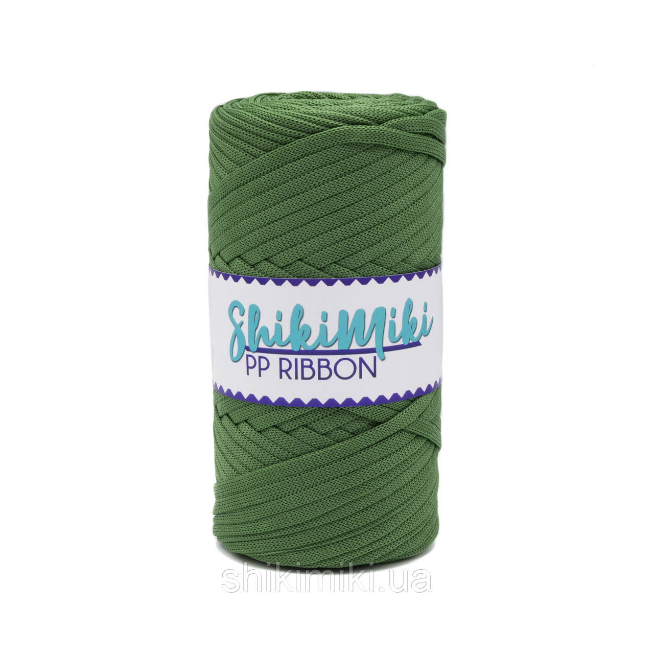 Плоский трикотажний шнур PP Ribbon, колір Трава