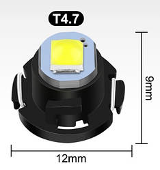 Світлодіодна лампа T4.7 1 SMD 3030 LED Біла для приладової панелі