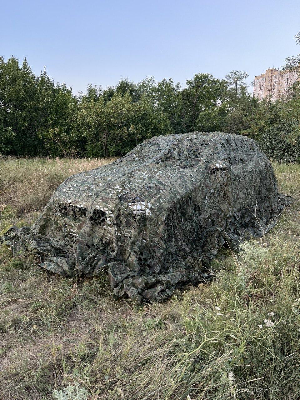 Маскувальна сітка зелена 3х5 для автомобіля, пікапа, позашляховика та техніки. Камуфляж №4