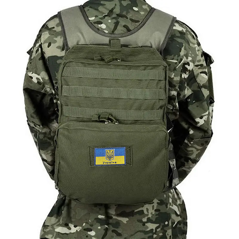 Штурмова панель подсумок-рюкзак Solve Олива з системою MOLLE і відділенням для гідратора KT6005201, фото 1