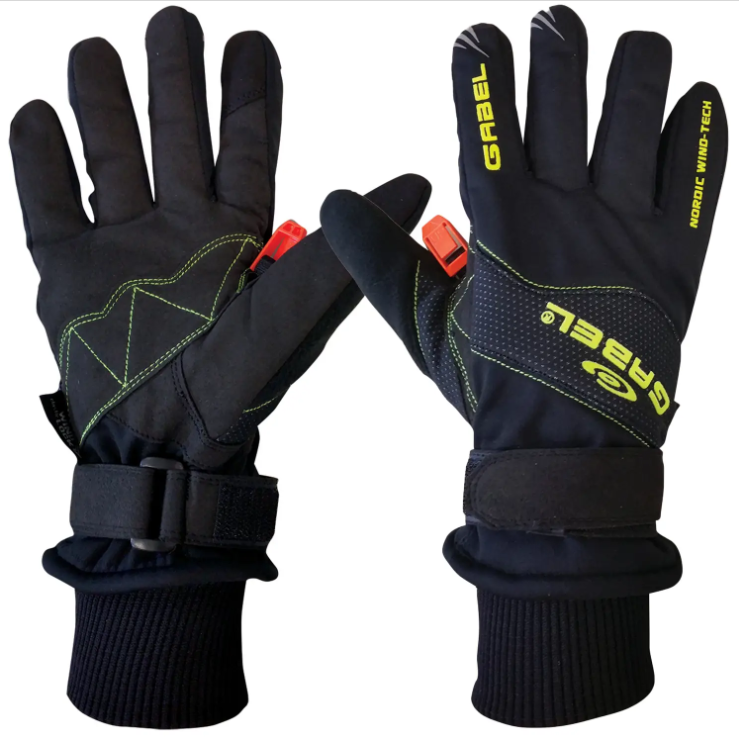 Зимові Рукавички для Cкандинавської ходьби Gabel Wind Tech N.C.S. Black/Green M (8015012100008) Італія