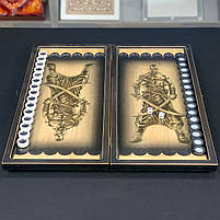 Нарди дерев'яні ручне різьблення Козак 50×23 см подарункові, фото 5