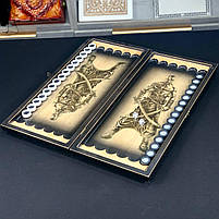 Нарди дерев'яні ручне різьблення Козак 50×23 см подарункові, фото 6