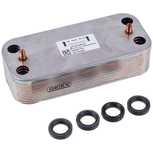 Теплообмінник пластинчастий (16 пластин) для газового котла Ariston 65116537 EHA