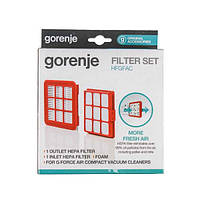 Набір фільтрів HFGFAC 732742 HEPA + вихідний HEPA + мотора для пилососа Gorenje EHA