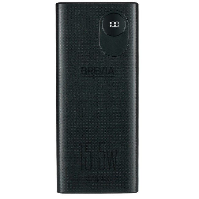 Універсальна мобільна батарея BREVIA 30000mAh 15.5W, Li-Pol, LCD (45315)