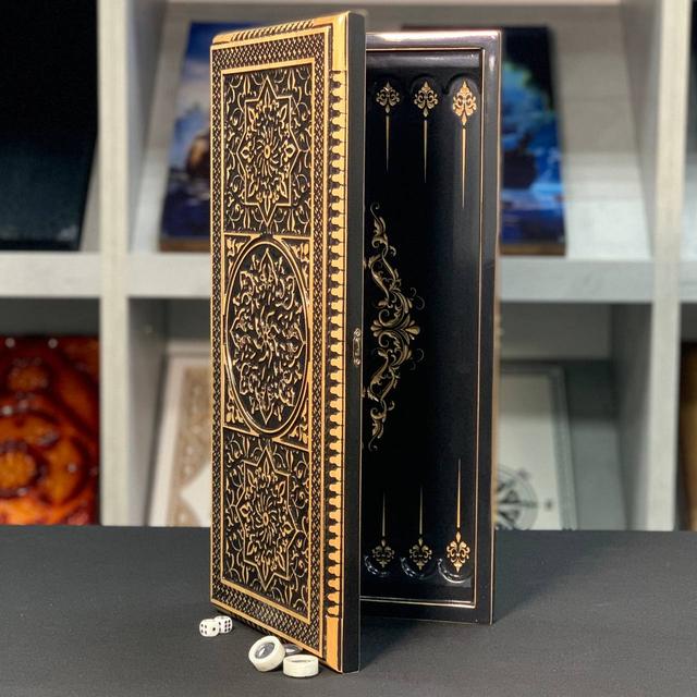 Нарди дерев'яні з випалюванням в середині