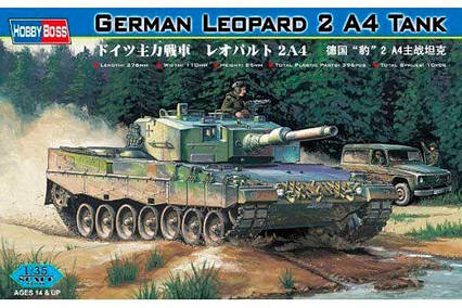 Leopard 2 A4. Збірна модель німецького танка у масштабі 1/35. HOBBY BOSS 82401, фото 1