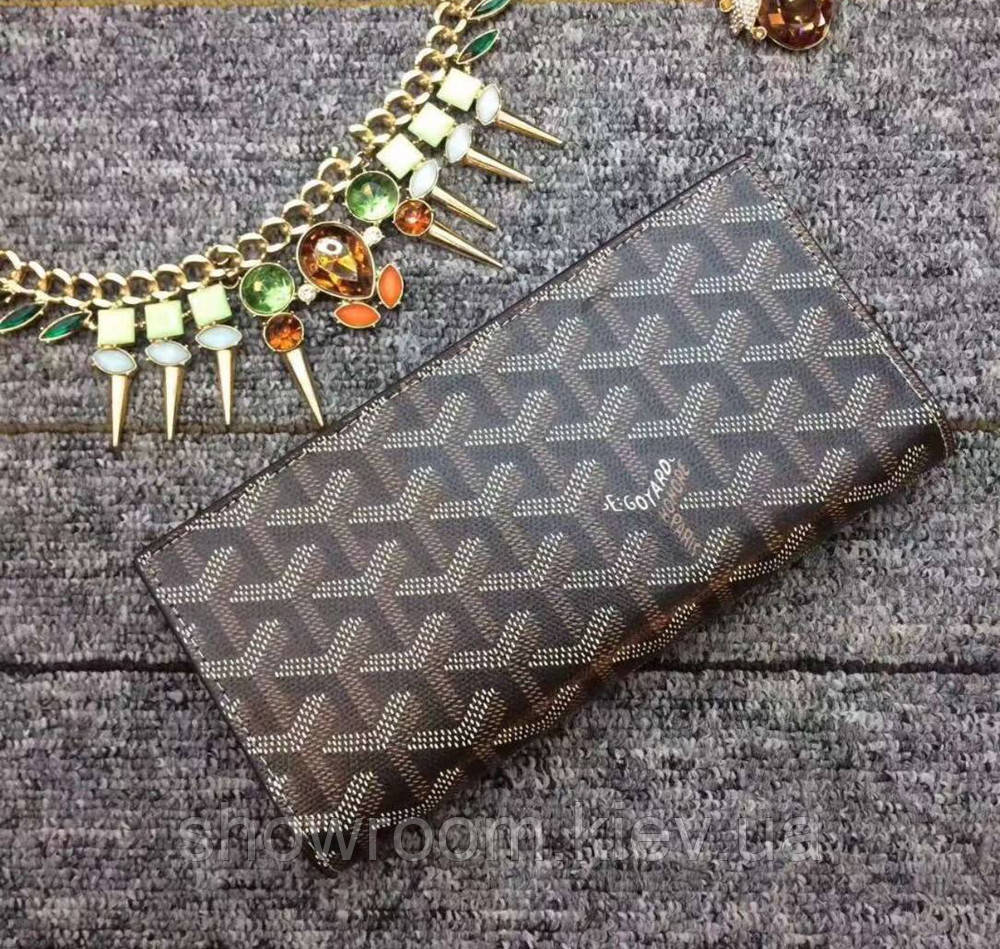 Чоловіче вертикальне портмоне Goyard (091) Lux brown