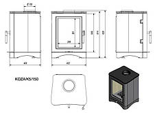 Піч Kratki Koza K5 Ø 130 сталева + чавун, фото 3