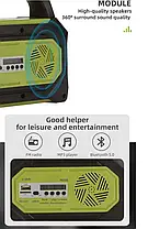 Універсальна сонячна станція/GDPlus GD-8073 з Power Bank і 3 ліхтариками LK227 і радіо, фото 4