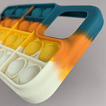 Чохол для iPhone 12 AirTag Pop it антистрес силіконовий чохол поп іт на айфон 12 темно зелений молочний ARG, фото 5