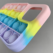Чохол для iPhone 12 AirTag Pop it антистрес силіконовий чохол поп іт на айфон 12 рожевий бузковий ARG, фото 5