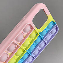 Чохол для iPhone 12 AirTag Pop it антистрес силіконовий чохол поп іт на айфон 12 рожевий бузковий ARG, фото 3