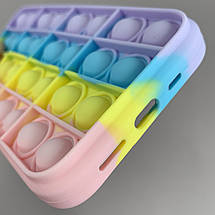 Чохол для iPhone 12 AirTag Pop it антистрес силіконовий чохол поп іт на айфон 12 рожевий бузковий ARG, фото 4
