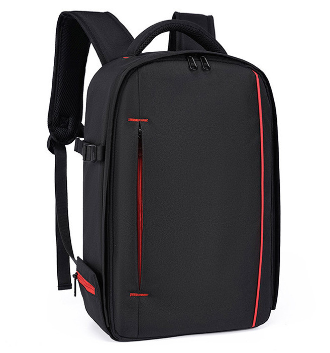 Рюкзак для фототехніки з кріпленням під штатив протиударний +дощовик Чорний з червоним ( код: IBF077BR ), фото 1
