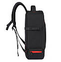 Рюкзак для фототехніки з кріпленням під штатив протиударний +дощовик Чорний з червоним ( код: IBF077BR ), фото 3