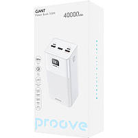 Портативна Батарея, потужний повербанк Proove Giant 100W 40000mAh, White, фото 4