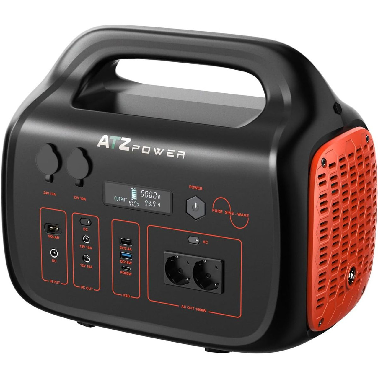 Портативна Зарядна станція LiFePO4 ATZ Power 1075Wh/1000W, фото 1