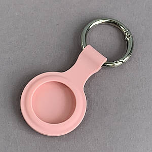 Брелок для AirTag з карабіном силіконовий чохол брелок на аіртаг рожевий SLP