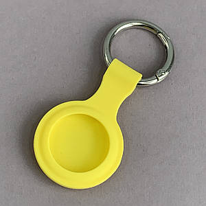 Брелок для AirTag з карабіном силіконовий чохол брелок на аіртаг жовтий SLP