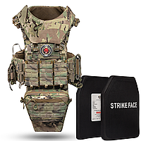 Бронежилет 6 класу "Neptun GEN2 PRO" мультикам з системою швидкого скидання, з керамічними бронеплитами