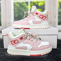 Кросівки високі для дівчинки Apawwa хайтопи рожеві 5434, фото 3