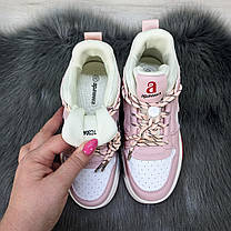 Кросівки високі для дівчинки Apawwa хайтопи рожеві 5434, фото 4