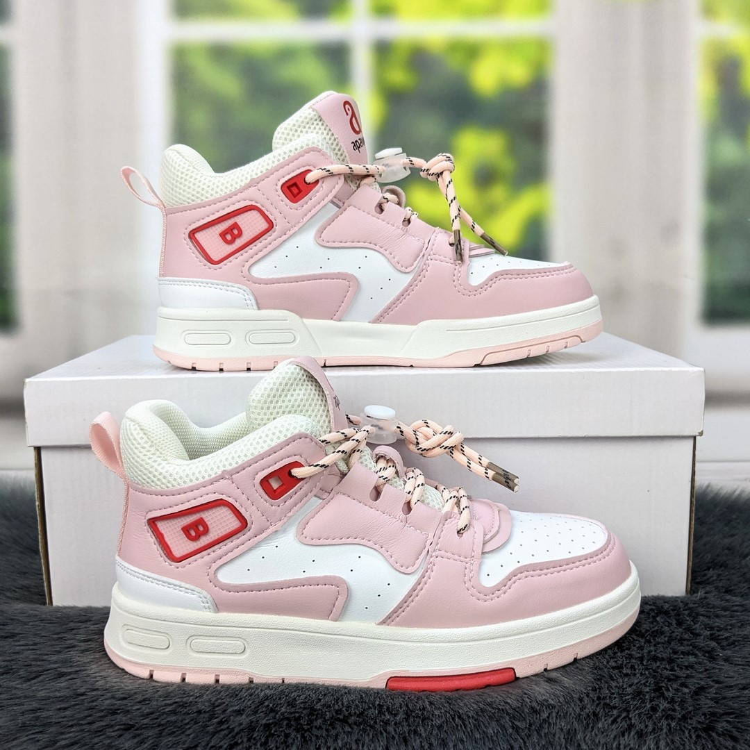 Кросівки високі для дівчинки Apawwa хайтопи рожеві 5434