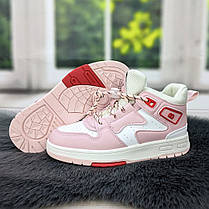 Кросівки високі для дівчинки Apawwa хайтопи рожеві 5434, фото 5