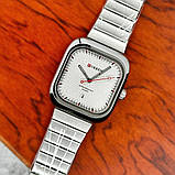 Чоловічий квадратний годинник Curren 8460 Silver-Silver, фото 5