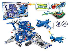 Парковка дитяча 660 A-295 звукова світлова з літаком і 2 машинами, що змінюють колір
