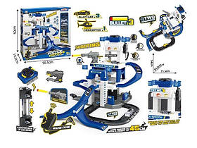 Гараж Парковка поліцейська станція S-22 53 елементи: звуки, світло, мікрофон, ліфт, 3 машинки, гелікоптер