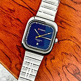 Чоловічий квадратний годинник Curren 8460 Silver-Blue, фото 6