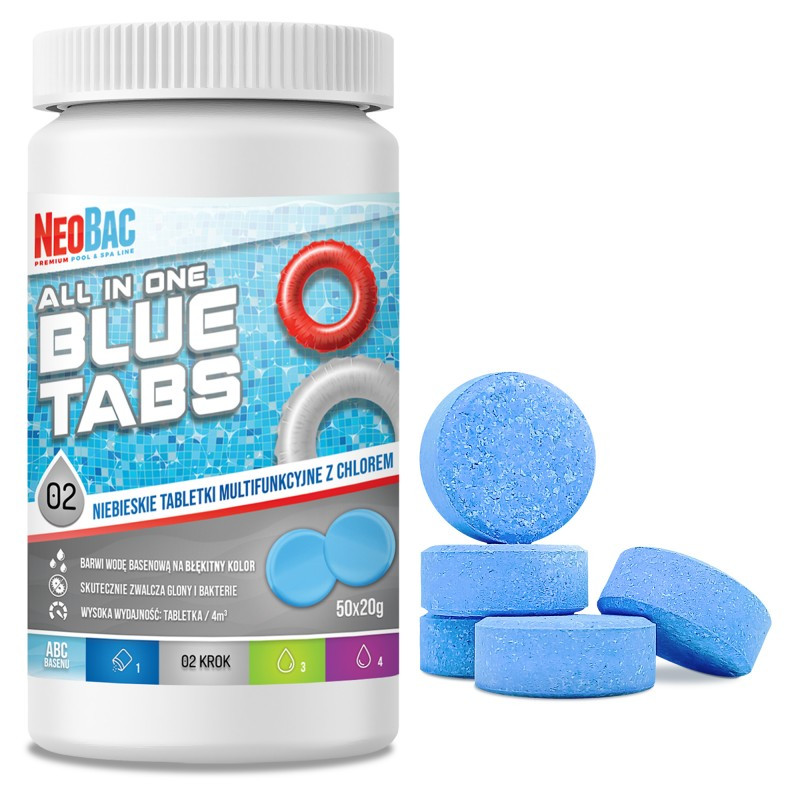 NeoBac BLUE TABS багатофункціональні таблетки для басейну 50 шт.