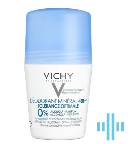 Мінеральний кульковий дезодорант Vichy Mineral 48H Deodorant Roll-on жіночий, 50 мл, фото 1