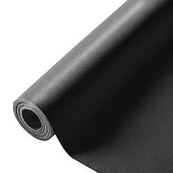 Самоклеюча екошкіра Чорний 3000х1370х0,5 мм в рулоні кожзам для реставрації меблів дермантин